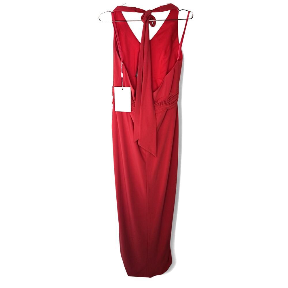 New with Tags Mac Duggal 76993 Faux Wrap Jersey Gown Cut Out Size 14W Party - Picture 4 of 16